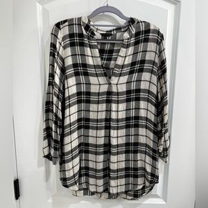 Black & White Plaid Shirt